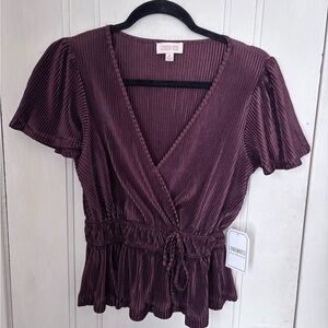 Women's Purple Wrap Top